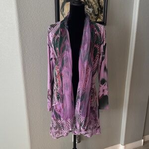Floral Open Front Duster Jacket!!